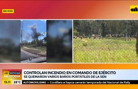 Se quemaron varios baños portátiles de la SEN en predio del Comando del Ejército