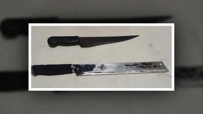 Armas incautadas del detenido Derlis Quintana Domínguez.