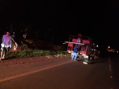 El accidente fatal se produjo al costado de la ruta PY10, en San Cristóbal.