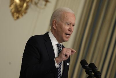 El presidente estadounidense Joe Biden tachó de "asesino" a su par ruso Vladímir Putin.