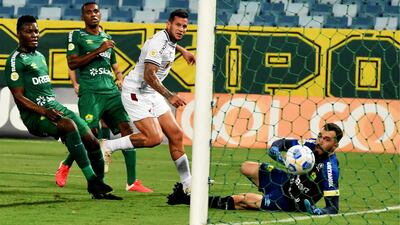 Definición de Raúl Bobadilla en el partido del lunes entre Fluminense y Cuiabá.