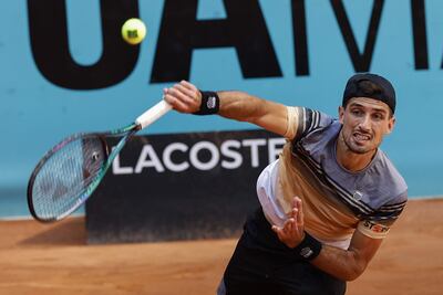 El argentino Pedro Cachín avanza en Madrid.