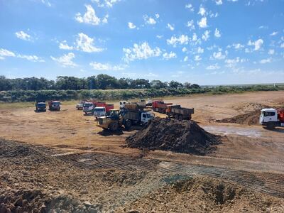 Zona de obras del brazo Aña Cuá en Ayolas.