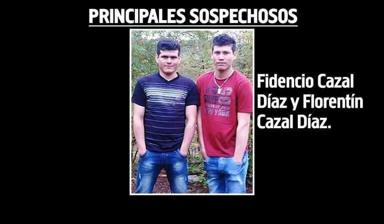 Fidencio Cazal Díaz y Florentín Cazal Díaz, supuestos asesinos seriales buscados.