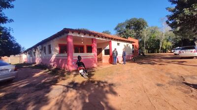 Local del puesto de salud de Villa Ygatimí cuyo techo se derrumbó en fin de semana.