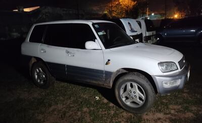 Fotografía de la camioneta encontrada anoche por la Policía.