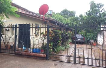 Vivienda donde residía, Alcides Rubén Rojas Acosta (35), principal sospechoso de ser campana de sicarios.