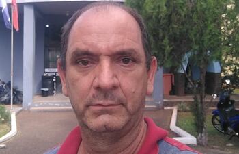 Marcos Cesar Lantin, camionero brasileño detenido y coimeado en Salto del Guairá.