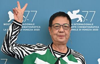 Ann Hui en la alfombra roja del Festival de Cine de Venecia.