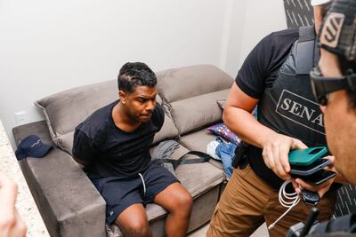 Leonardo Silva De Sousa, detenido en su propio departamento.