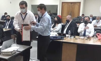 La extracción de datos de las CPU incautadas del JEM se realizó ayer en la sala del juicio oral.