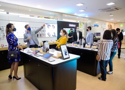 Este es el nuevo espacio de Samsung en el edificio de Tigo.