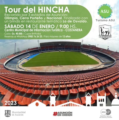 Tour del hincha, actividad organizada por la Dirección de Turismo de la Municipalidad de Asunción-
