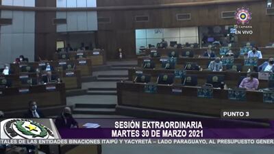 Momento de la votación del punto 3 del Orden del Día. Finalmente, se aceptó el veto del Ejecutivo y el proyecto fue enviado al archivo.