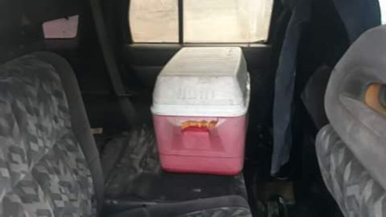 La conservadora encontrada en el interior de la camioneta Nissan Terrano