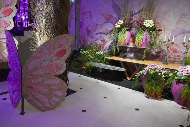 Tonos rosa y violeta fueron los elegidos.