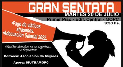 Afiche de la Asociación Sindical de Mujeres de Ministerio de Obras Públicas y Comunicaciones (AM-MOPC).