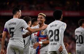 Con gol de Raphinha, ganó el Barcelona
