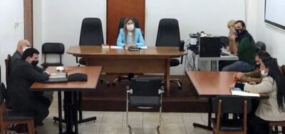 Aspecto de la audiencia de conciliación realizada ayer en Ciudad del Este.