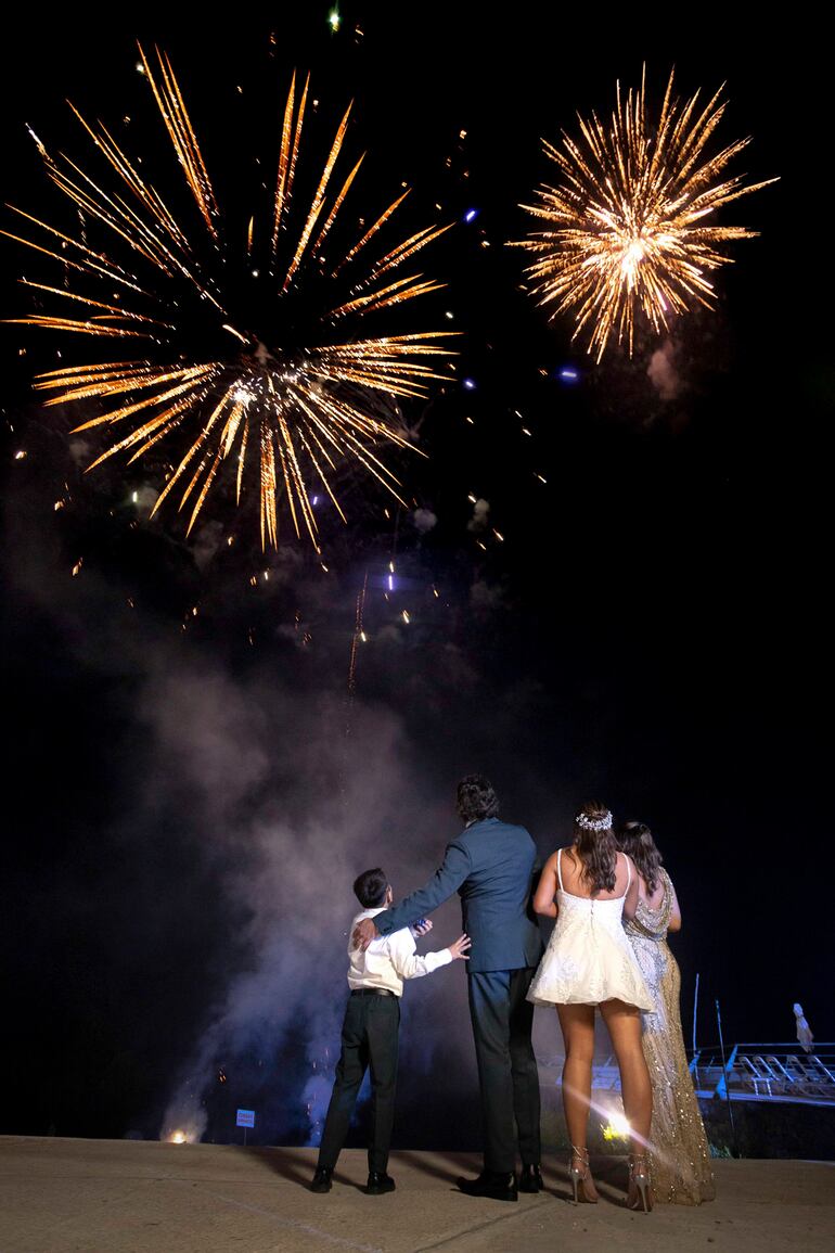 Show de fuegos artificiales.