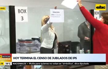 Hoy termina el censo de jubilados de IPS