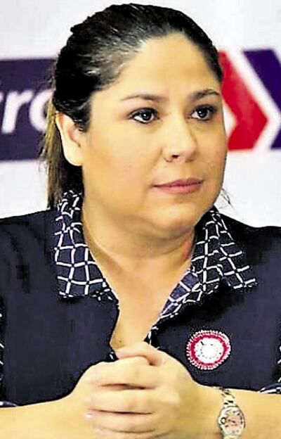 Delia Patricia Samudio Torrás, expresidenta de Petropar.