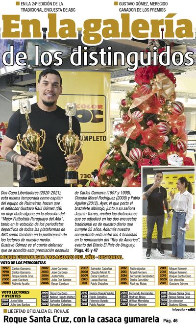 Contratapa del Diario ABC del 28 de diciembre de 2021