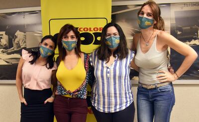 Maco Cacavelos, Diana Frutos, Claudia Espínola y Belén Delpino, de “Mi grado es un peligro”.