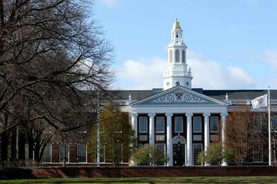 Campus de la Universidad de Harvard en Cambridge, Massachusetts.