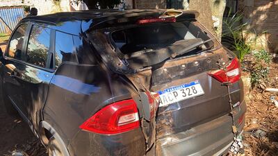 La camioneta fue recuperada durante un allanamiento en el barrio Ciudad Nueva de Ciudad del Este.