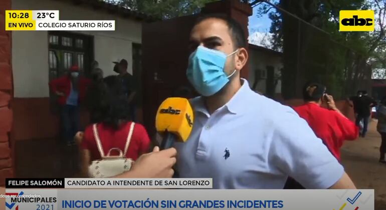 Felipe Salomón, Candidato de la ANR a la intendencia de San Lorenzo.