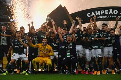 Celebración del Palmeiras tras ganar la Copa Libertadores