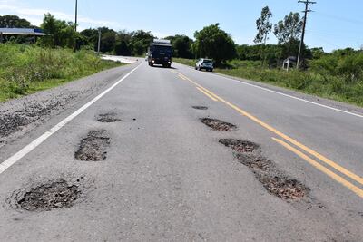 En estas condiciones se encuentra la ruta que une Ypané con Villeta. La vía aún no fue inaugurada.