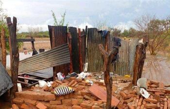 El temporal dejó casi 50 familias afectadas las cuales solicitan asistencia de la SEN.