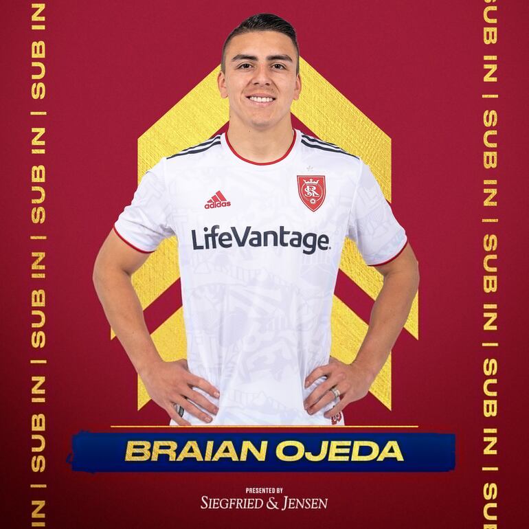 Braian Ojeda hizo su debut en la MLS con el Real Salt Lake