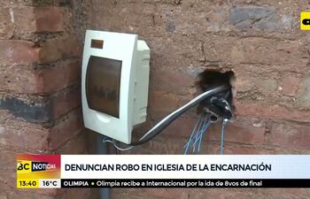 Denuncian robo en la iglesia de la Encarnación