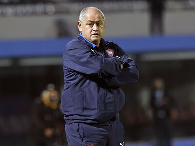 Francisco Arce durante el superclásico en La Nueva Olla.
