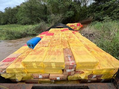 incautan 350 cajetillas de cigarrillos de Tabesa en Salto del Guairá