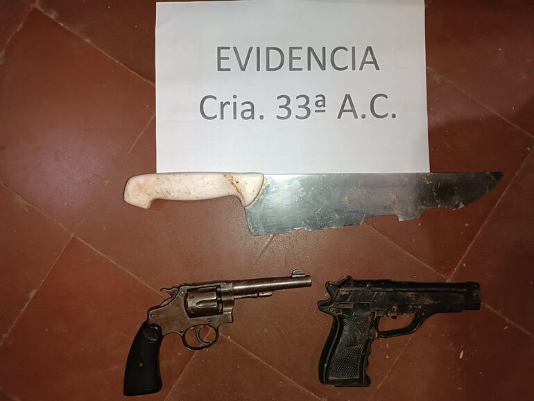 Evidencias incautadas por la Policía.