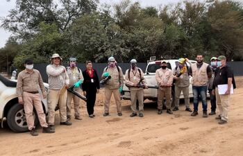 La brigada regional de Senepa ya estuvo realizando fumigaciones en Loma Plata