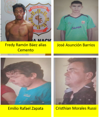 Los cuatro fugados de la Comisaría segunda de Caaguazú