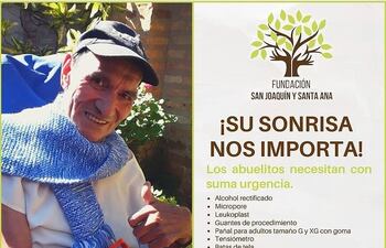 Hogar de ancianos apela a solidaridad ciudadana.