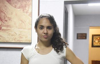 La patinadora Florencia Irrazábal en visita realizada a ABC.