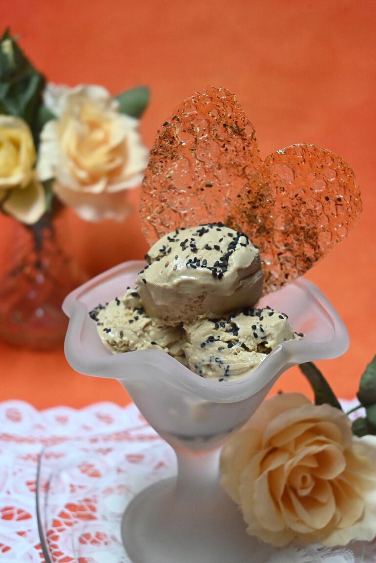 Helado de yerba mate.