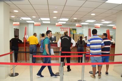 Área de Cajas en la Municipalidad de San Lorenzo.