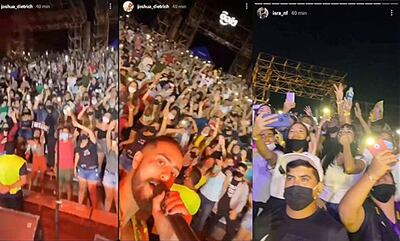 Imágenes viralizadas de la multitud que participó en el concierto del artista nacional Joshua Dietrich.