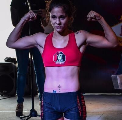 La atleta paraguaya de artes marciales mixtas Patricia “El Ángel” Alujas. Archivo