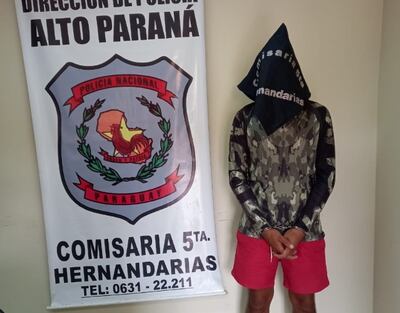 Jorge David González Escurra, detenido.