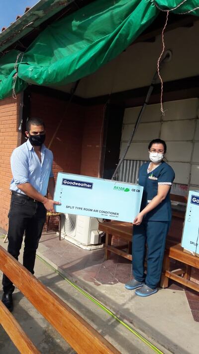 Donacion realizada al hospital regional de Fuerte Olimpo