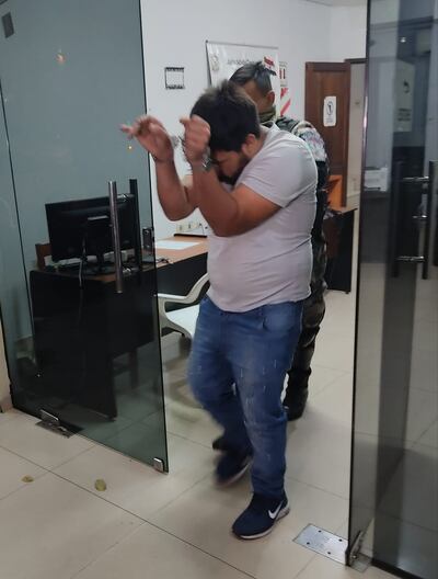 Derlis Alexis Fretes, de 26 años, al momento de su detención.